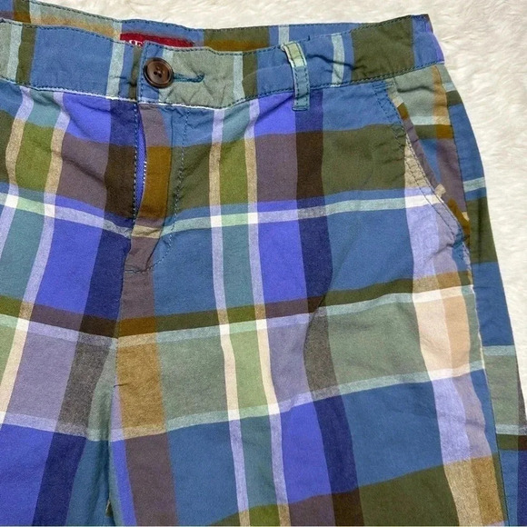 Merona Shorts Blue & Green Plaid Chino Size 6 - Picture 3 of 16